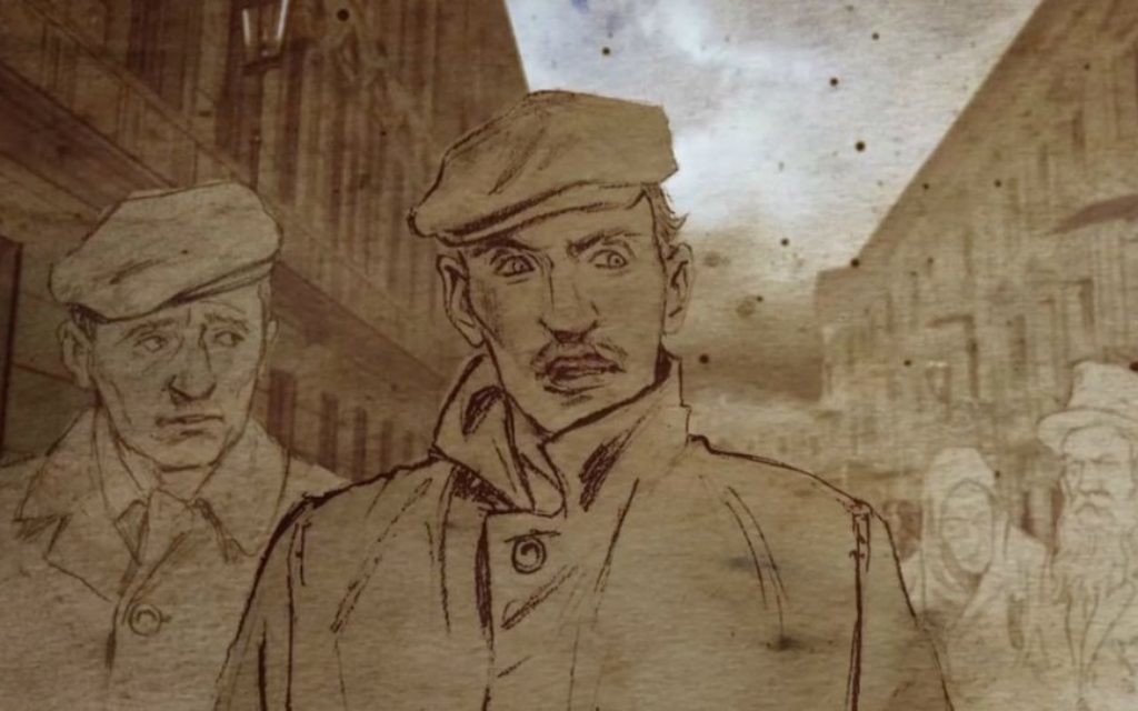 Un dessin d'animation issu du film "Karski et les Seigneurs de l'Humanité" par Tomasz Niedzwiedz. (DR)
