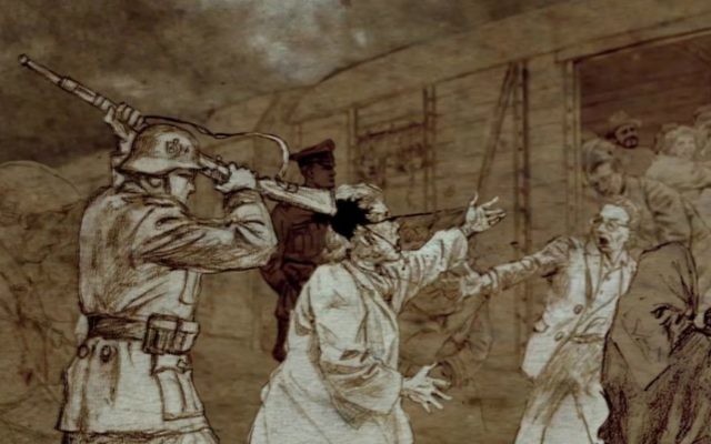 Un dessin d'animation issu du film "Karski et les Seigneurs de l'Humanité" par Tomasz Niedzwiedz. (DR)