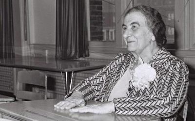 Golda Meir, Première ministre d'Israël. (Crédit : GPO)