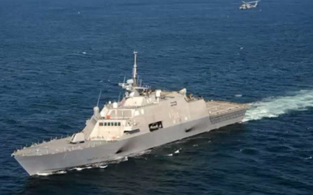 Une corvette Saar 5 de la marine israélienne. Illustration. (Crédit : capture d'écran YouTube)