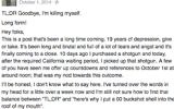 Une note de suicide publiée sur Facebook. L'auteur se serait suicidé en octobre 2014 (Crédit : Facebook)