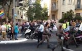 Marche de la gay pride à Jérusalem, le 30 juillet 2015 (Crédit Stuart Winer/Times of Israel)