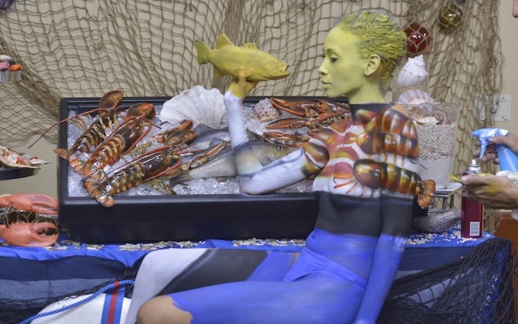 L'oeuvre d'Avi Ram dans le défi de camouflage de Skin Wars. (Autorisation de Game Show Network)