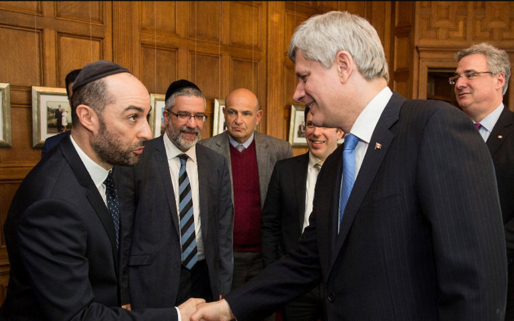 Steve Maman avec le Premier ministre canadien Stephen Harper (Autorisation: Steve Maman)