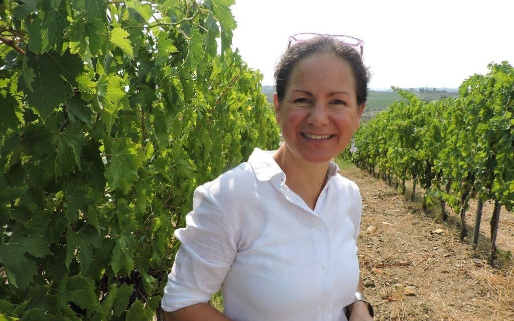Maria Pellegrini, qui possède la cave avec son mari, a grandi dans une famille de vignerons dans le sud de l'Italie. Mais parce qu'elle n'est pas juive, elle ne peut pas prendre part à la vinification dans sa propre cave (Crédit : Ben Ventes / JTA)