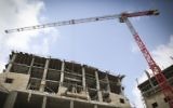 Un chantier de construction (Crédit : Hadas Parush / Flash90)