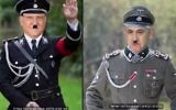 Le président Reuven Rivlin (à gauche) et le Premier ministre Benjamin Netanyahu présentés  comme des nazis par un utilisateur de YouTube (Capture d'écran)