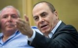 Le ministre de l'Intérieur, Silvan Shalom, devant la commission d'immigration et d'intégration à la Knesset, à Jérusalem, le 27 juillet 2015 (Crédit photo: Yonatan Sindel / Flash90)