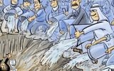 Caricature antisémite et anti-israélienne partagée par un groupe pro-palestinien autrichien sur Facebook