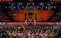 Une performance lors de la dernière nuit des Proms au Royal Albert Hall à l'ouest de Londres, le 12 septembre, 2015. (Crédit : AFP / JUSTIN TALLIS)