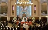 Un mariage juif à la synagogue Neve Shalom à Istanbul, Turquie. (Crédit : Avec l'aimable autorisation de la communauté juive turque )