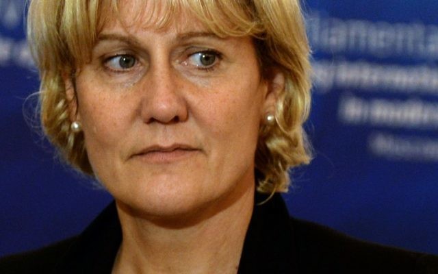 La députée du Parlement européen, Nadine Morano, membre de l'aile droite du parti républicains, parle aux médias lors du 4ème Forum parlementaire international sur "Le rôle des parlements pour assurer la sécurité internationale dans les conditions modernes" à Moscou le 1er octobre 2015 (Crédit : AFP PHOTO / VASILY MAXIMOV) La députée du Parlement européen, Nadine Morano, membre de l'aile droite du parti républicains, parle aux médias lors du 4ème Forum parlementaire international sur "Le rôle des parlements pour assurer la sécurité internationale dans les conditions modernes" à Moscou le 1er octobre 2015 (Crédit : AFP PHOTO / VASILY MAXIMOV)