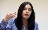 La ministre de la Culture et des Sports Miri Regev en conférence de presse à Jérusalem, le 31 août 2015 (Crédit : Marc Israël Sellem/Pool)