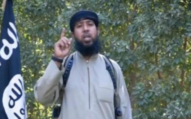 Capture d'écran d'une vidéo de l'Etat islamique faisant l'éloge des attentats terroristes palestiniens (Crédit : Ynet)