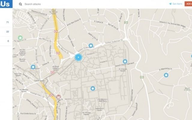 Une capture de Mapping Terror (DR)