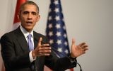 Le président américain Barack Obama lors d'une conférence de presse après le sommet du G20 à Antalya le 16 novembre, 2015 (Crédit :  AFP PHOTO / OZAN KOSE)