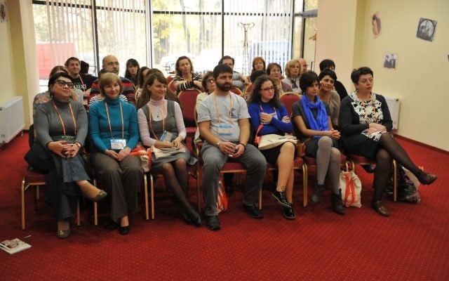 Les participants à une conférence du Limmud FSU (Crédit : Autorisation de Boris Bukhman)