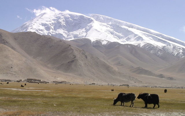 Les rives du lac Karakul dans la région Xinjiang (Crédit : Blufrog/Wikimedia/CC-SA 3.0)