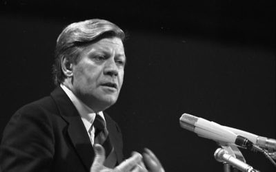 Helmut Schmidt, en 1976 (Crédit : Bundesarchiv, B 145 Bild-F048644-0035 / Wegmann, Ludwig / CC-BY-SA 3.0)