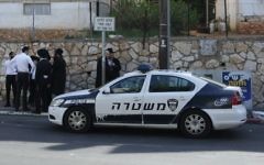 Une voiture de la police israélienne. Illustration. (Crédit : Flash90)