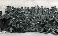 Les soldats appartenant à la Division bleue, une unité de volontaires espagnols qui a servi dans l'armée nazie sur le front de l'Est de la Seconde Guerre mondiale. (Crédit : capture d'écran: YouTube)