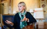 Margot Wallström, ministre suédoise des Affaires étrangères, dans son bureau à Stockholm, le 31 octobre 2014. (Crédit : Jonathan Nackstrand/AFP)