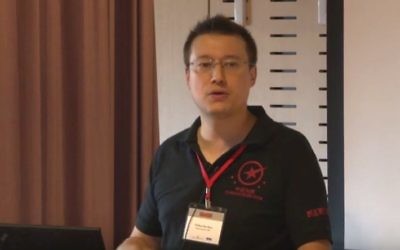 William Bao Bean au Silicon Dragon, le 2 décembre 2015 (Crédit : Autorisation)