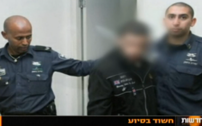 Un suspect clé dans l'affaire Nashat Milhem, le 10 janvier 2015. (Crédit : capture d'écran Dixième chaîne)