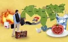 La carte de NPR remplaçant Israël par la "Palestine", mis en évidence par HonestReporting.com (Crédit : Autorisation)
