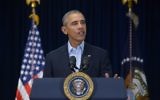 Barack Obama, alors président américain, le 13 février 2016. (Crédit : Mandel Ngan/AFP)