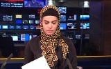 Sheena Shirani au newsdesk de Press TV (Crédit : Facebook)