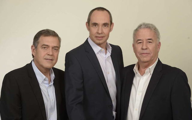 Kobi Rozengarten, Gadi Tirosh and Raffi Kesten de JVP (Crédit : Autorisation)