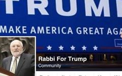 La page Facebook "Le rabbin pour Trump"  (Capture d'écran Facebook)