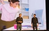 Le président de OwnBackup Sam Gutmann (à gauche) et son vice-président Ori Yankelev sur scène pour le Demo Day de l'accélérateur de Microsoft Ventures en Israël, le 5 février 2016. (autorisation)