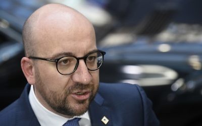 Le Premier ministre belge, Charles Michel, à Bruxelles, le 17 mars 2016. (Crédit : John Thys/AFP)