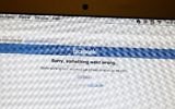 Dans cette photo d'illustration, un message d'erreur apparaît sur la page d'accueil de Facebook sur un écran d'ordinateur portable le 28 septembre, 2015 Newark, New Jersey. (Crédit : Justin Sullivan / Getty Images / AFP)
