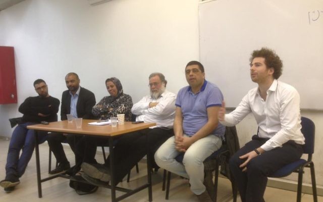 Dominique Sopo, Latifa Ibn Ziaten et Sacha Reingewirtz en compagne des membres du Cercles des parents endeuillés (Crédit : Facebook/Union des Etudiants Juifs de France [ UEJF ])