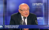 Francis Kalifat en juillet 2014. (Crédit : Capture d’écran YouTube/Crif/BFMTV)
