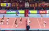 Un match de la Coupe d'Europe de volley entre Galatasaray et le Dinamo Krasnodar (Crédit Capture d'écran YouTube)