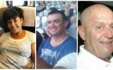Simha Dimri (à gauche), 60 ans, Yonathan Süher (au centre), 40 ans, et Avraham Goldman (à droite), 69 ans, les trois Israéliens qui ont été tués dans un attentat suicide à Istanbul en Turquie, le 19 mars, 2016 (Crédit : autorisation des familles / Facebook via JTA)