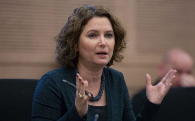 La députée du Meretz Michal Rozin lors d'une session d'une commission de la Knesset, le 14 décembre 2015. (Crédit : Yonatan Sindel/Flash90) La députée du Meretz Michal Rozin lors d'une session d'une commission de la Knesset, le 14 décembre 2015. (Crédit : Yonatan Sindel/Flash90)