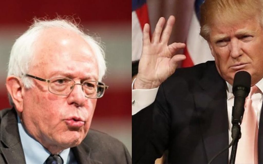Bernie Sanders (g) et Donald Trump (Crédits : AFP / RHONA WISE / Geoff Robins)