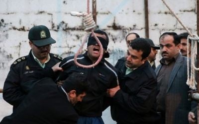 Exécution par pendaison en Iran. Illustration. (Crédit : Arash Khamooshi/ISNA/AFP)