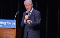 L'ancien président Bill Clinton au théâtre Ashe Power pour la campagne de son épouse, la candidate démocrate à la présidentielle Hillary Clinton, à La Nouvelle Orléans, en Louisiane, le 4 mars 2016. (Crédit : Josh Brasted/Getty Images via JTA)