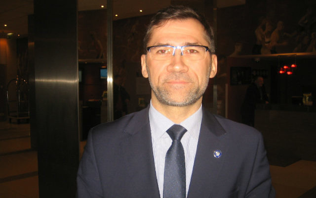 Sebastian Rejak, envoyé spécial de la Pologne pour les relations avec la diaspora juive (Crédit : Autorisation)