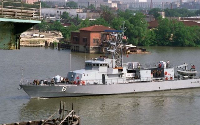 Le patrouilleur américain USS Sirocco (Crédit : Wikimedia/US Department of Defense)
