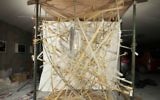 "Life Object", le nid sculpté conçu par une équipe de scientifiques et architectes israéliens pour la Biennale internationale d'architecture de Venise, en mai 2016. (Crédit : équipe Life Object)