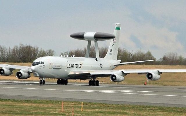 Un avion de surveillance Awacs (Crédit : Wikimedia Commons BY CC 2.0)