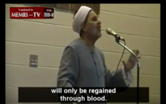 Capture d’écran du sermon de l'imam au Canada affirmant que affirme que Jérusalem sera "reprise par le sang" (Crédit : YouTube/MEMRI)