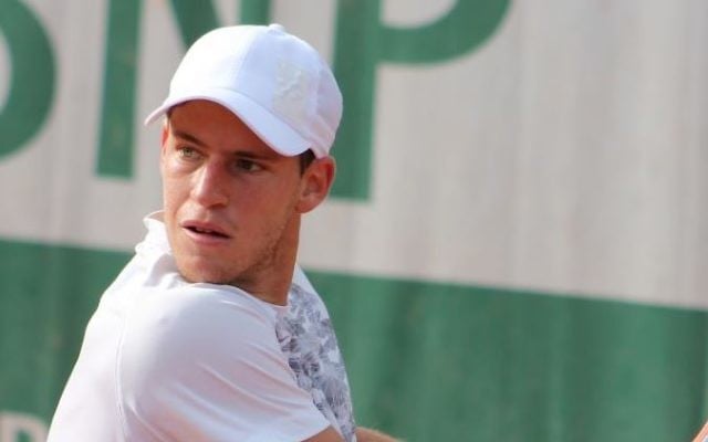 Le tennisman juif argentin Diego Schwartzman. (Crédit : CC BY-SA 2.0 Si Robi/Wikipedia)